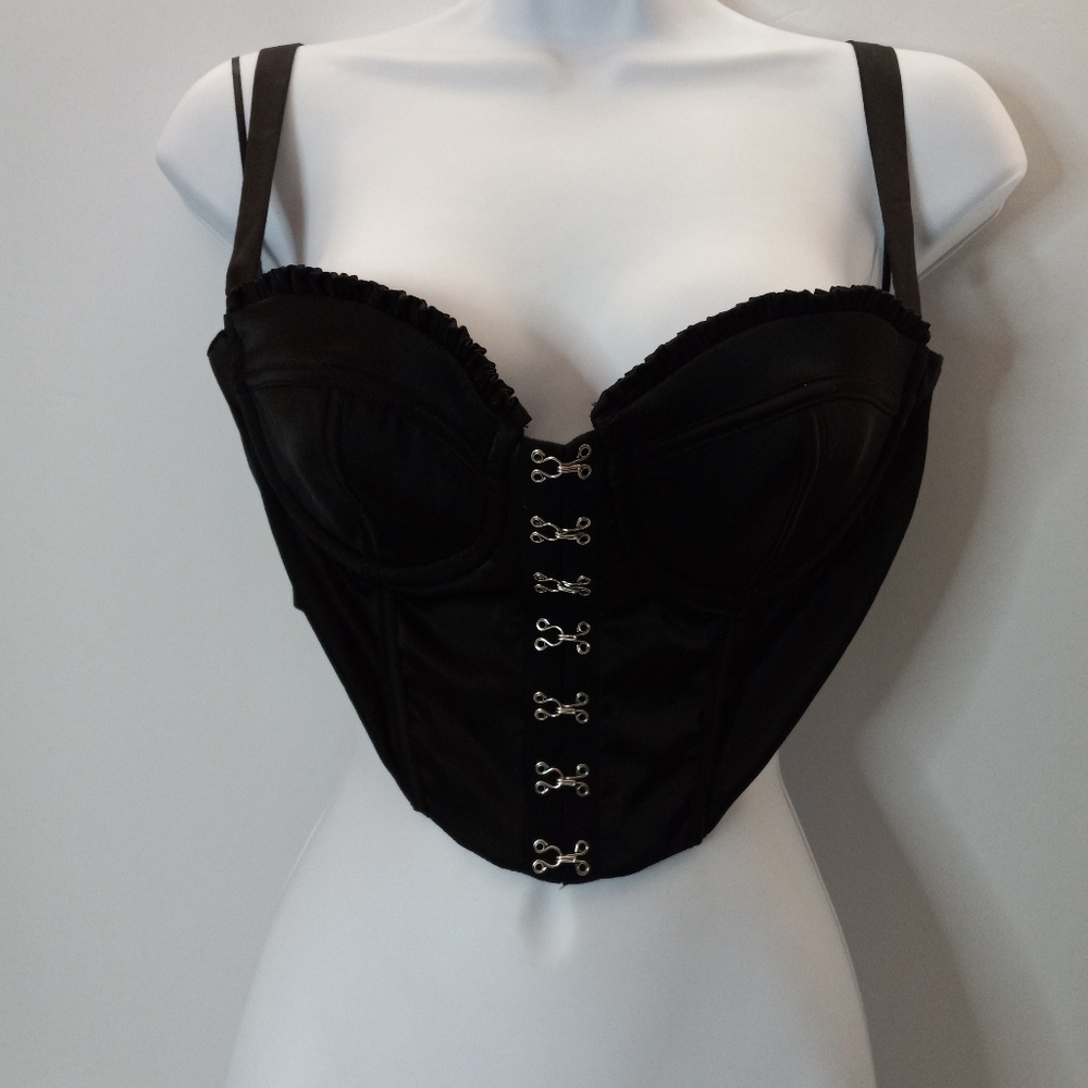Fashion Nova Whimsy Goth Satin Bustier Top